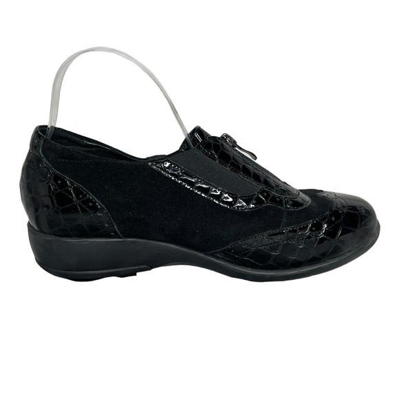 Gravity Defyers 10.5 black patent suede brogue wingtips - Picture 5 of 9